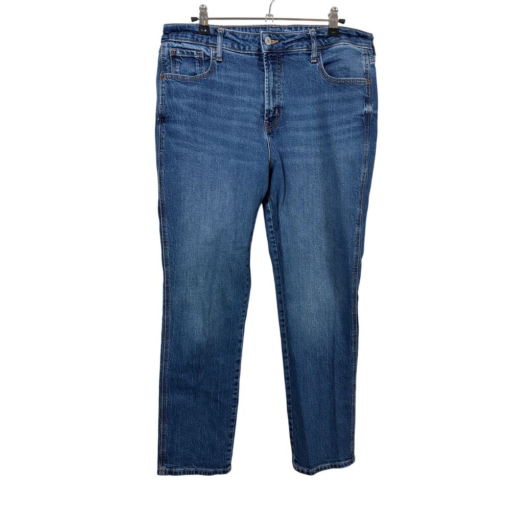 Old Navy Vintage Slim Jeans Womens 12 Blue High Rise Stretch Secret-Smooth